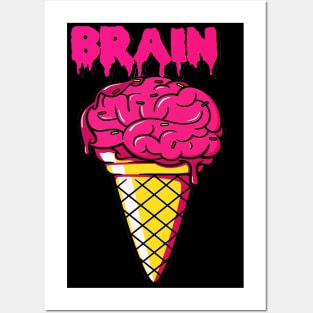 Ice Cream Brain Posters and Art